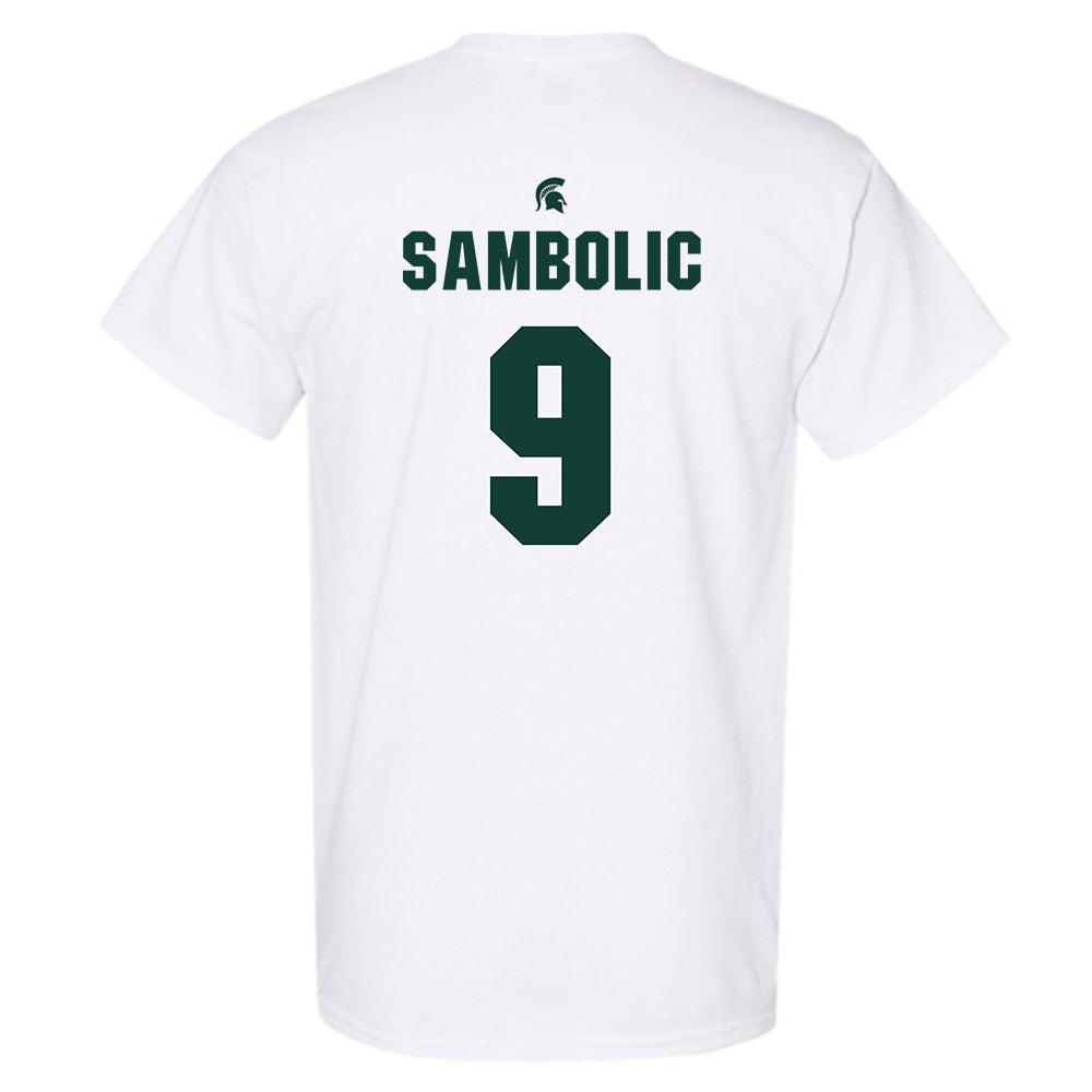 Michigan State - NCAA Women's Basketball : Sara Sambolic - Sports Shersey T-Shirt-1