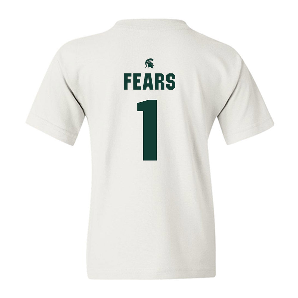 Michigan State - NCAA Men's Basketball : Jeremy Fears - Sports Shersey Youth T-Shirt-1