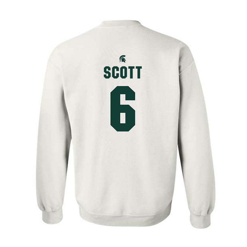 Michigan State - NCAA Men's Basketball : Jordan Scott - Sports Shersey Crewneck Sweatshirt-1