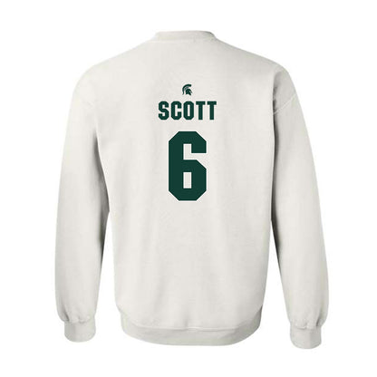 Michigan State - NCAA Men's Basketball : Jordan Scott - Sports Shersey Crewneck Sweatshirt-1