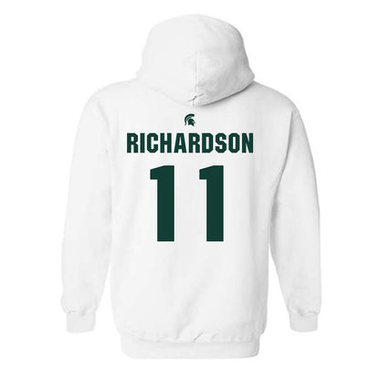 Michigan State - NCAA Men's Basketball : Jase Richardson - Sports Shersey Hooded Sweatshirt-1