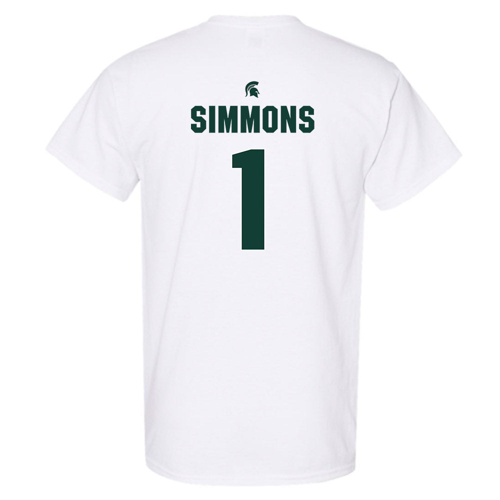 Michigan State - NCAA Women's Basketball : Jaddan Simmons - Sports Shersey T-Shirt-1