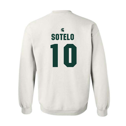 Michigan State - NCAA Women's Basketball : Ines Sotelo - Sports Shersey Crewneck Sweatshirt-1