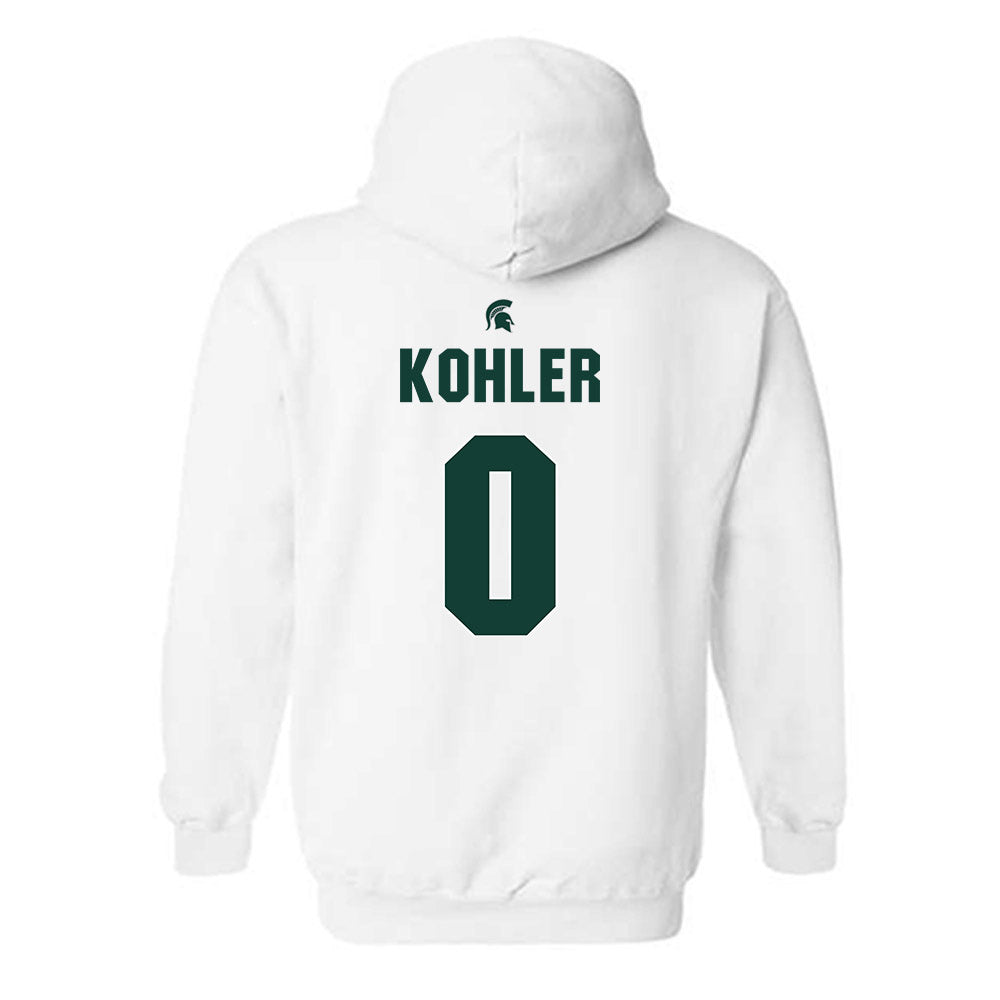 Michigan State - NCAA Men's Basketball : Jaxon Kohler - Sports Shersey Hooded Sweatshirt-1