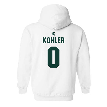 Michigan State - NCAA Men's Basketball : Jaxon Kohler - Sports Shersey Hooded Sweatshirt-1