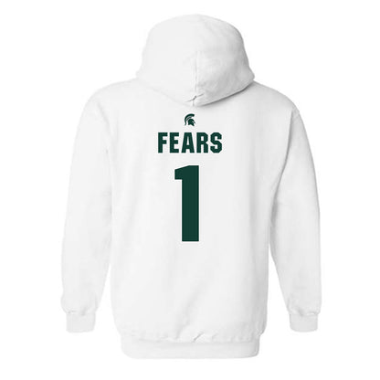 Michigan State - NCAA Men's Basketball : Jeremy Fears - Sports Shersey Hooded Sweatshirt-1