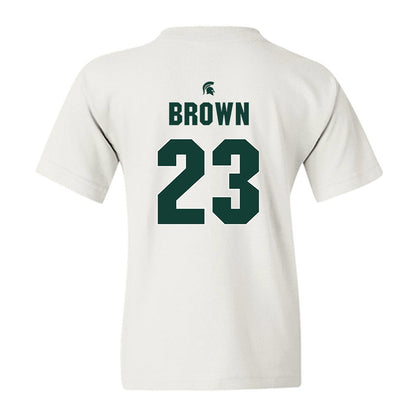 Michigan State - NCAA Women's Basketball : Jalyn Brown - Sports Shersey Youth T-Shirt-1