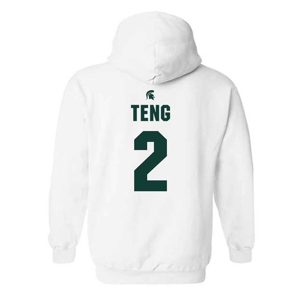 Michigan State - NCAA Men's Basketball : Kur Teng - Sports Shersey Hooded Sweatshirt-1