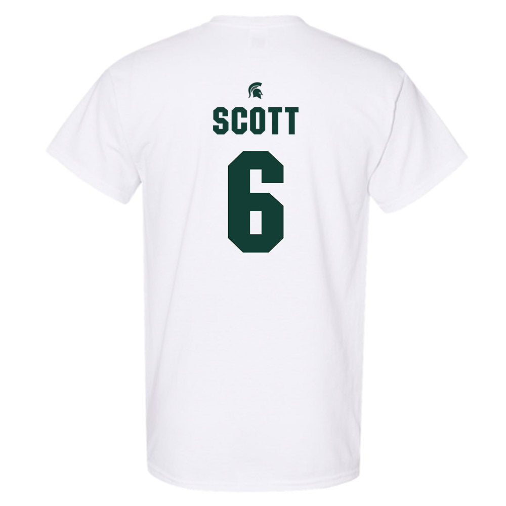 Michigan State - NCAA Men's Basketball : Jordan Scott - Sports Shersey T-Shirt-1