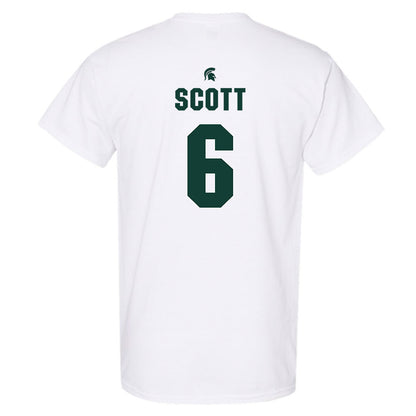 Michigan State - NCAA Men's Basketball : Jordan Scott - Sports Shersey T-Shirt-1
