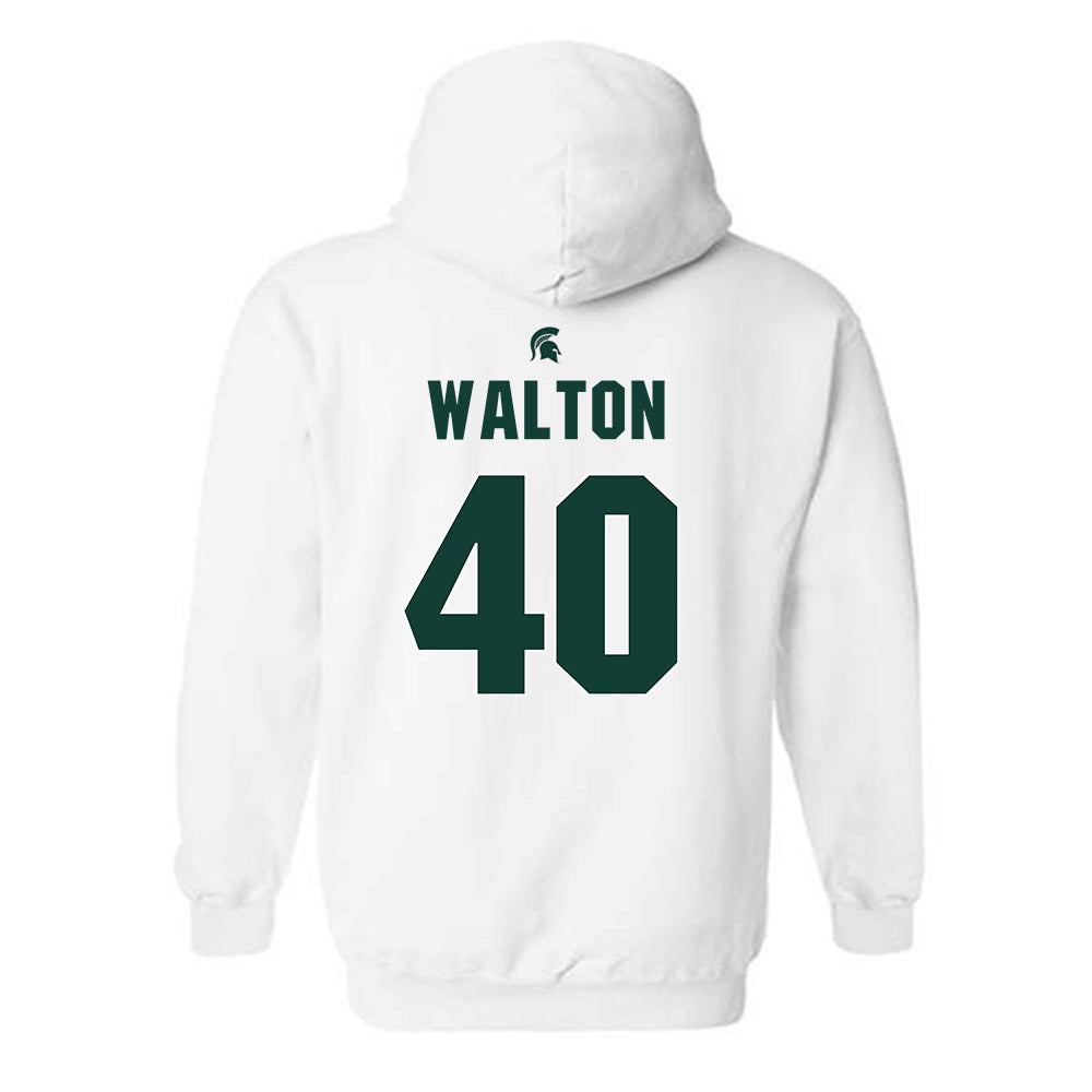 Michigan State - NCAA Men's Basketball : Brennan Walton - Sports Shersey Hooded Sweatshirt-1