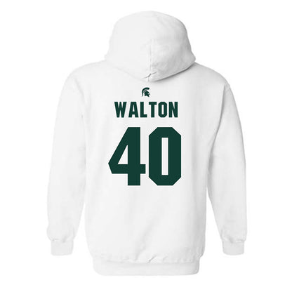 Michigan State - NCAA Men's Basketball : Brennan Walton - Sports Shersey Hooded Sweatshirt-1