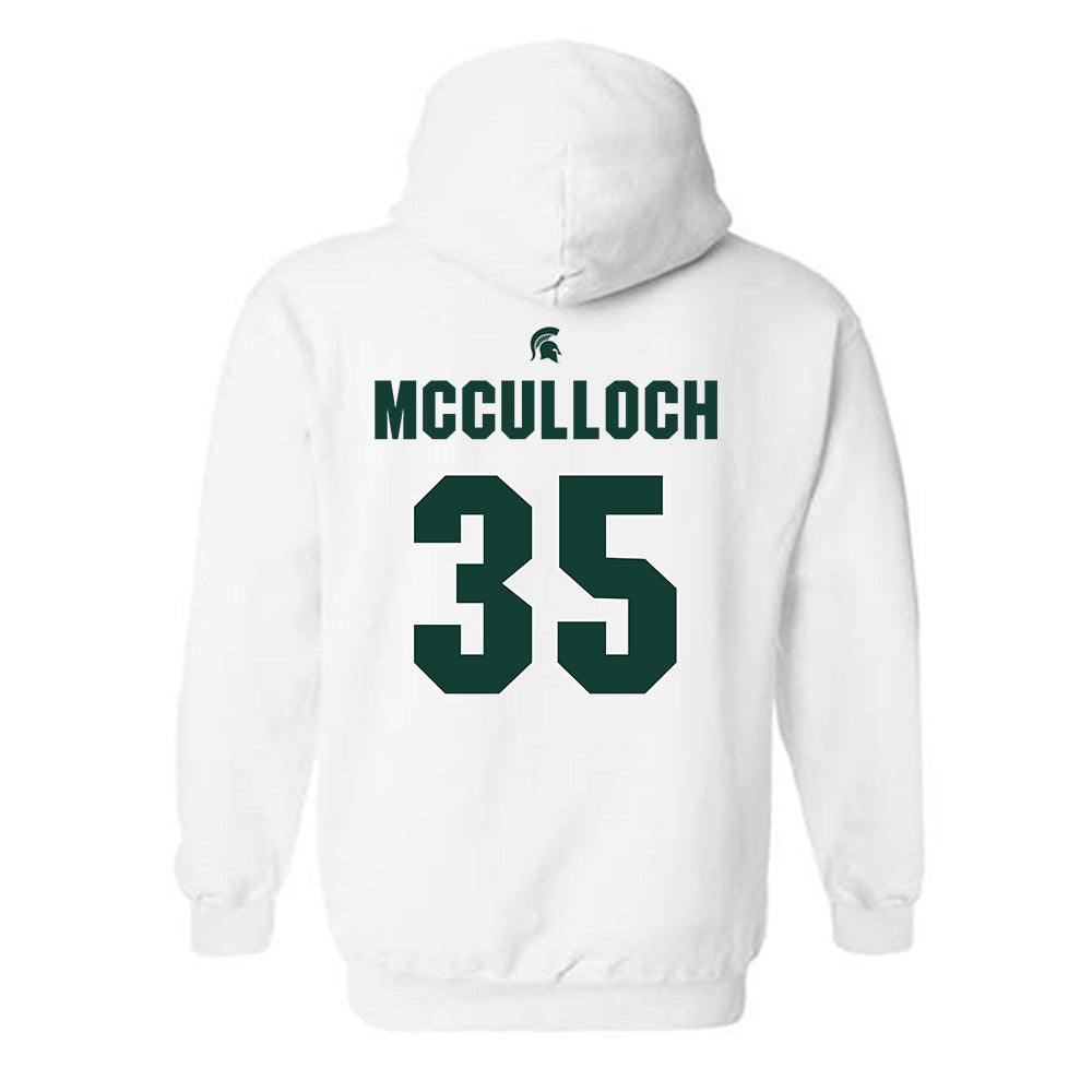 Michigan State - NCAA Men's Basketball : Jesse McCulloch - Sports Shersey Hooded Sweatshirt-1