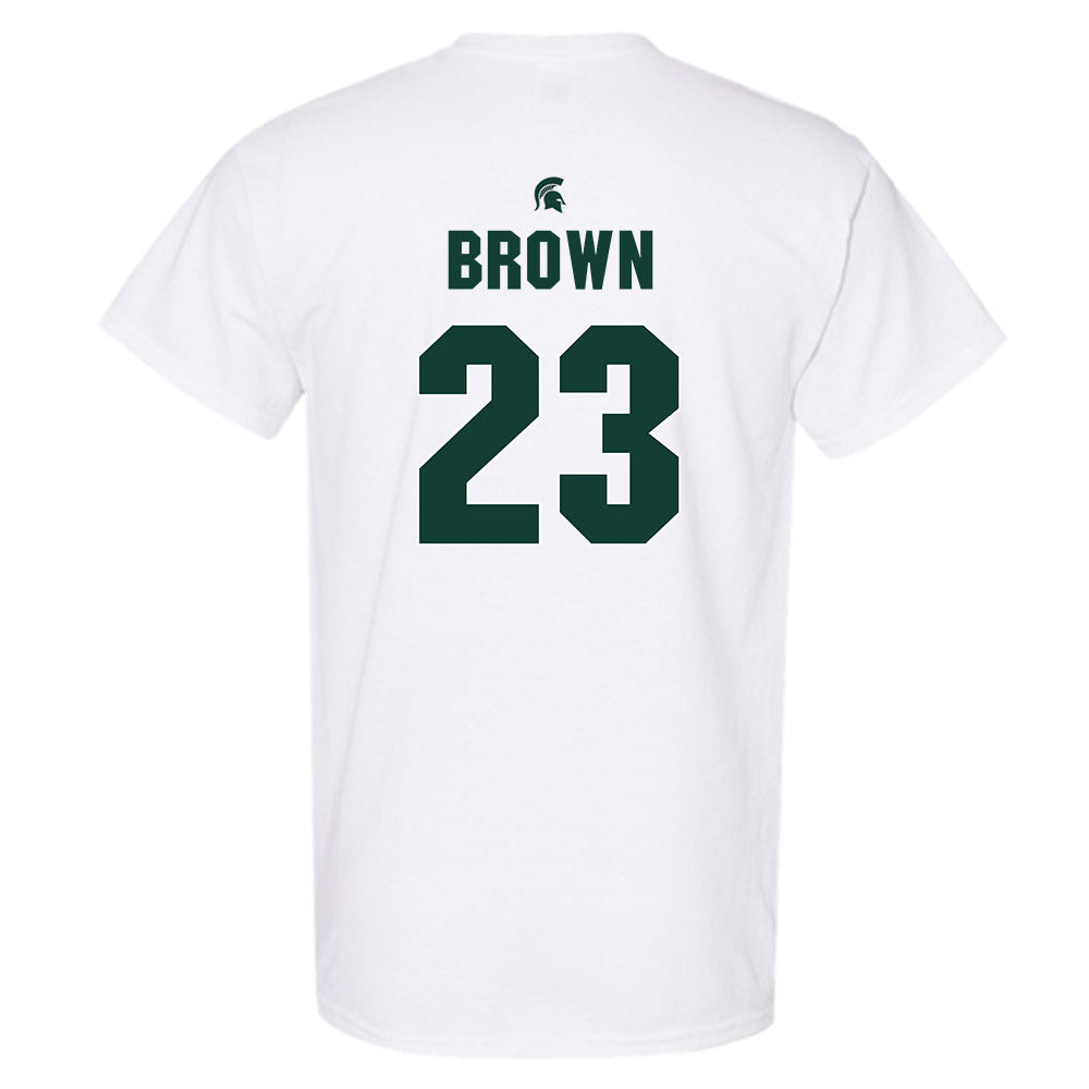 Michigan State - NCAA Women's Basketball : Jalyn Brown - Sports Shersey T-Shirt-1