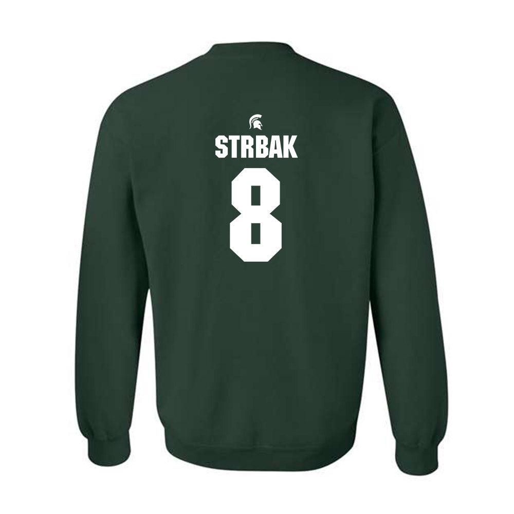 Michigan State - NCAA Men's Ice Hockey : Maxim Strbak - Generic Shersey Crewneck Sweatshirt-1