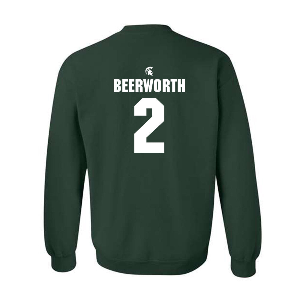 Michigan State - NCAA Women's Soccer : Sofia Beerworth - Generic Shersey Crewneck Sweatshirt-1
