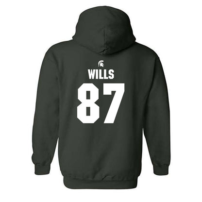 Michigan State - NCAA Football : Jack Wills - Generic Shersey Hooded Sweatshirt-1