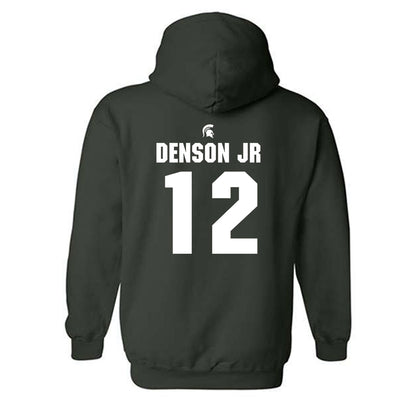 Michigan State - NCAA Football : Justin Denson Jr - Generic Shersey Hooded Sweatshirt-1