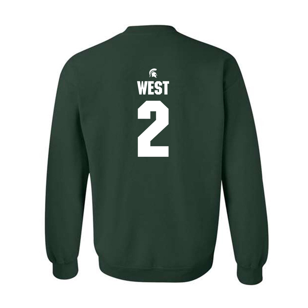Michigan State - NCAA Football : Aydan West - Generic Shersey Crewneck Sweatshirt-1