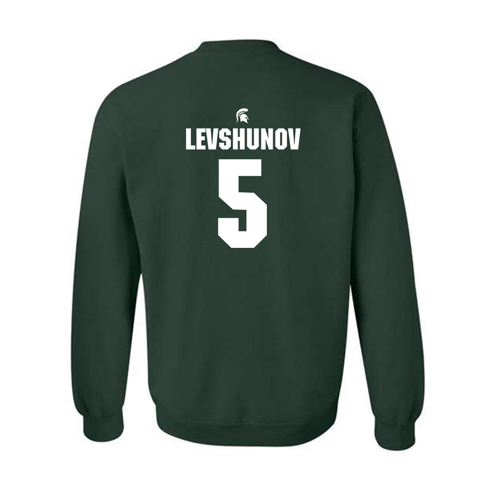 Michigan State - NCAA Men's Ice Hockey : Artyom Levshunov - Generic Shersey Crewneck Sweatshirt-1