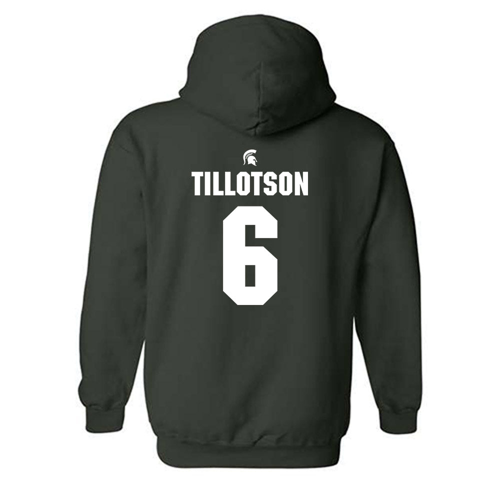 Michigan State - NCAA Women's Soccer : Remini Tillotson - Generic Shersey Hooded Sweatshirt-1
