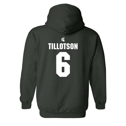 Michigan State - NCAA Women's Soccer : Remini Tillotson - Generic Shersey Hooded Sweatshirt-1