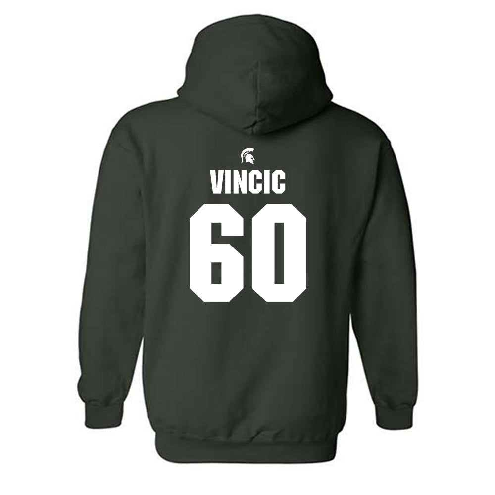 Michigan State - NCAA Football : Luka Vincic - Generic Shersey Hooded Sweatshirt-1