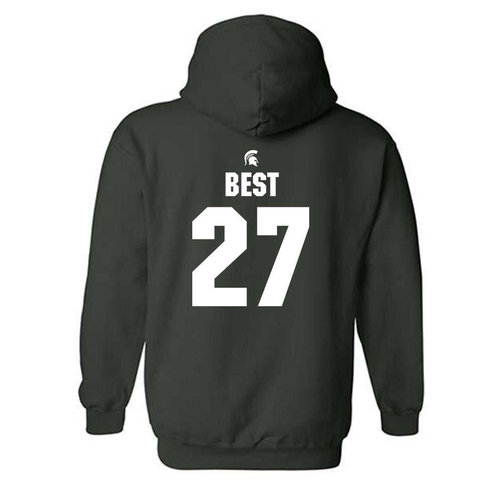 Michigan State - NCAA Men's Ice Hockey : Gavin Best - Generic Shersey Hooded Sweatshirt-1