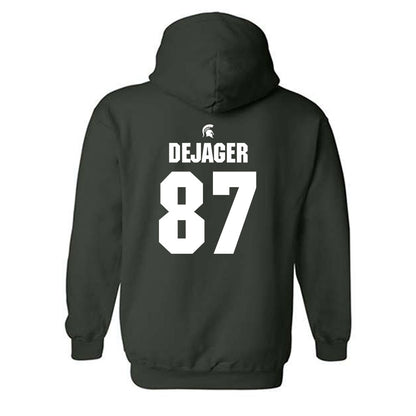 Michigan State - NCAA Football : Luke DeJager - Generic Shersey Hooded Sweatshirt-1