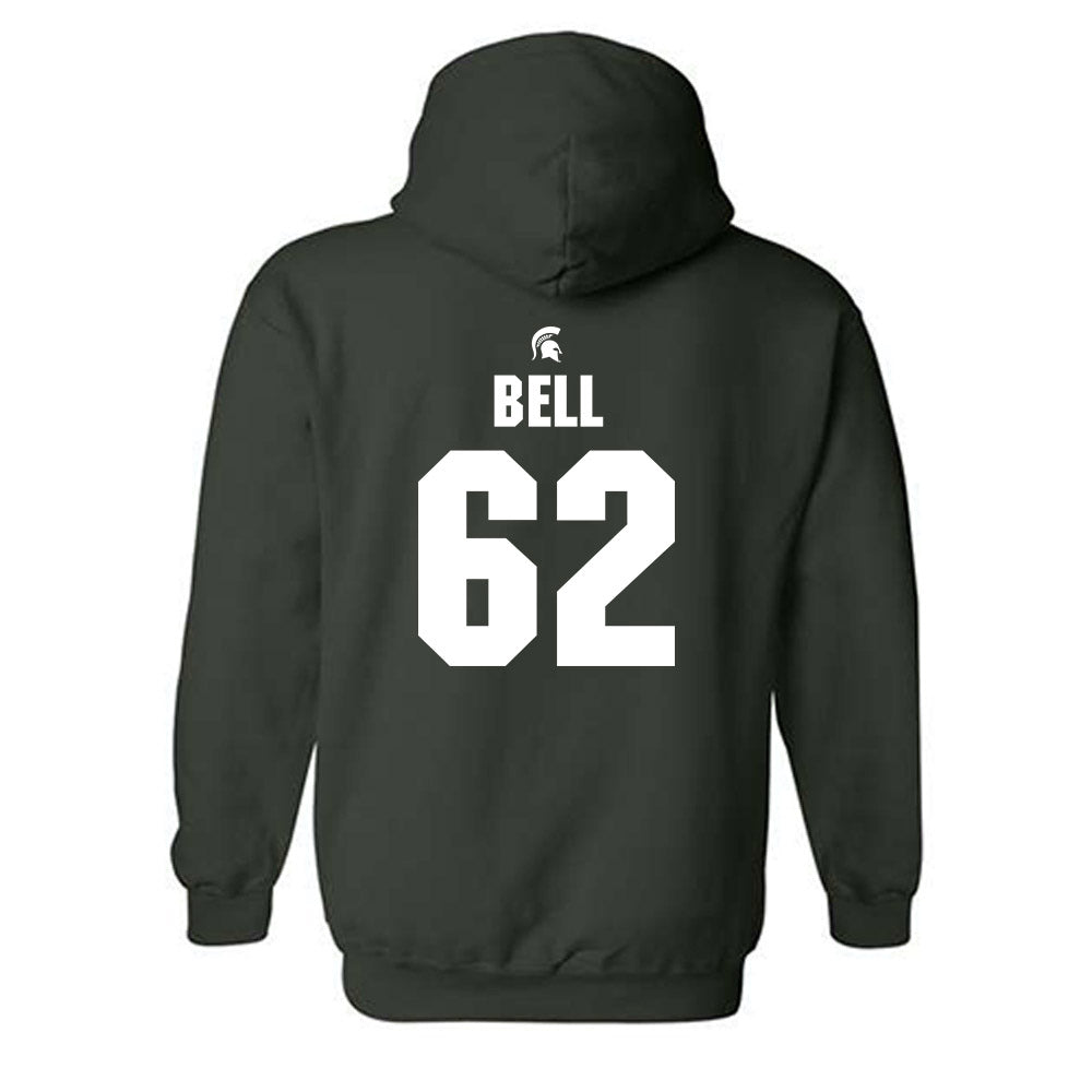 Michigan State - NCAA Football : Justin Bell - Generic Shersey Hooded Sweatshirt-1