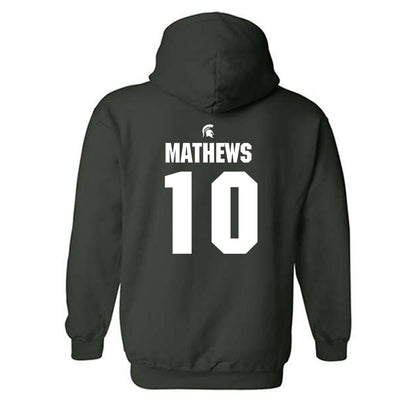 Michigan State - NCAA Women's Soccer : Emily Mathews - Generic Shersey Hooded Sweatshirt