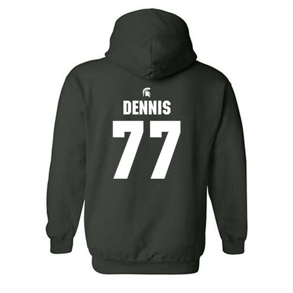 Michigan State - NCAA Football : Andrew Dennis - Generic Shersey Hooded Sweatshirt