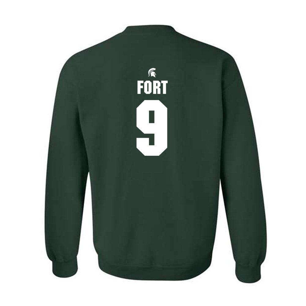 Michigan State - NCAA Men's Basketball : Trey Fort - Generic Shersey Crewneck Sweatshirt-1