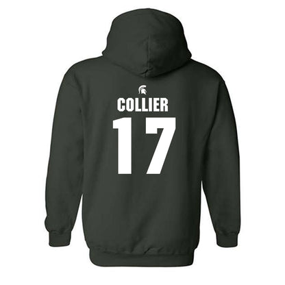 Michigan State - NCAA Football : Braylon Collier - Generic Shersey Hooded Sweatshirt-1