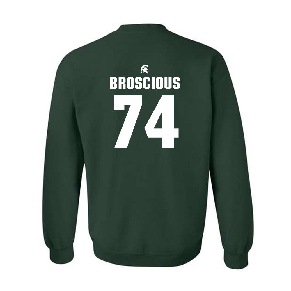 Michigan State - NCAA Football : Gavin Broscious - Generic Shersey Crewneck Sweatshirt-1