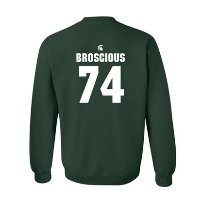 Michigan State - NCAA Football : Gavin Broscious - Generic Shersey Crewneck Sweatshirt-1