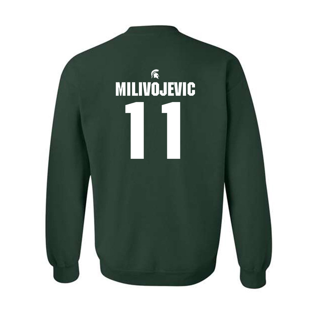 Michigan State - NCAA Football : Alessio Milivojevic - Generic Shersey Crewneck Sweatshirt-1