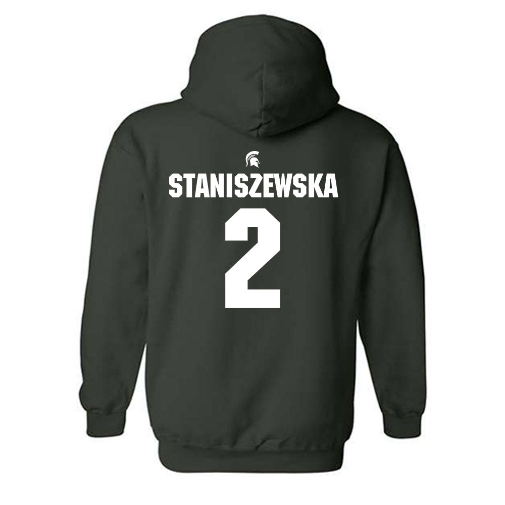 Michigan State - NCAA Women's Volleyball : Karolina Staniszewska - Generic Shersey Hooded Sweatshirt