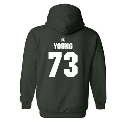 Michigan State - NCAA Football : Rustin Young - Generic Shersey Hooded Sweatshirt-1