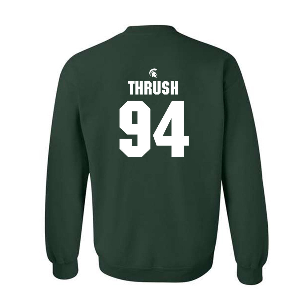 Michigan State - NCAA Football : Cal Thrush - Generic Shersey Crewneck Sweatshirt-1