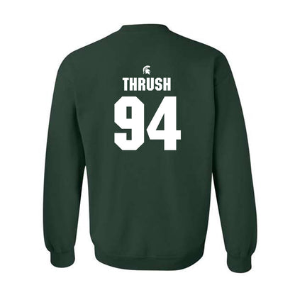 Michigan State - NCAA Football : Cal Thrush - Generic Shersey Crewneck Sweatshirt-1