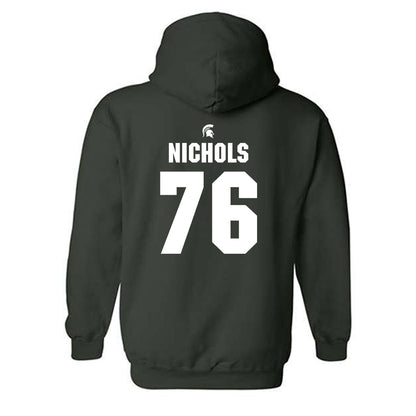 Michigan State - NCAA Football : Drew Nichols - Generic Shersey Hooded Sweatshirt-1