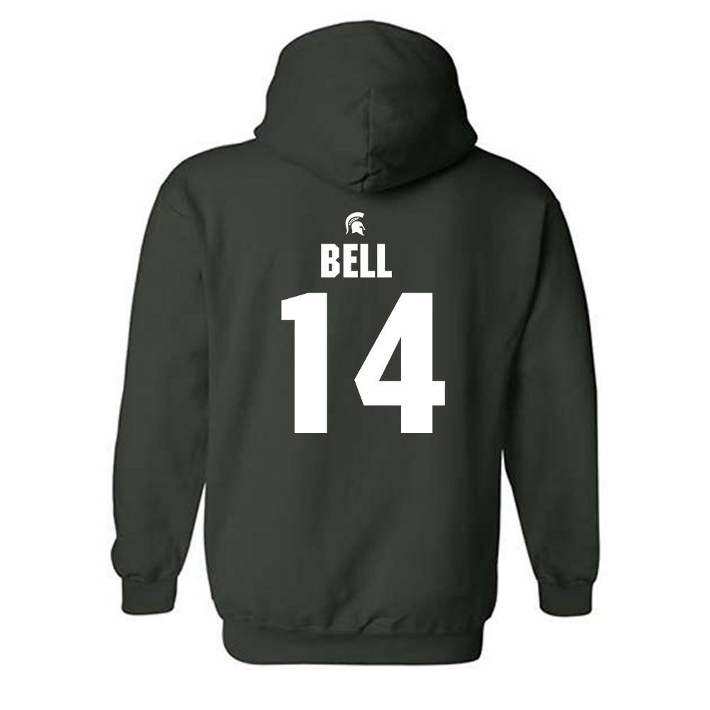 Michigan State - NCAA Football : Malcolm Bell - Generic Shersey Hooded Sweatshirt-1