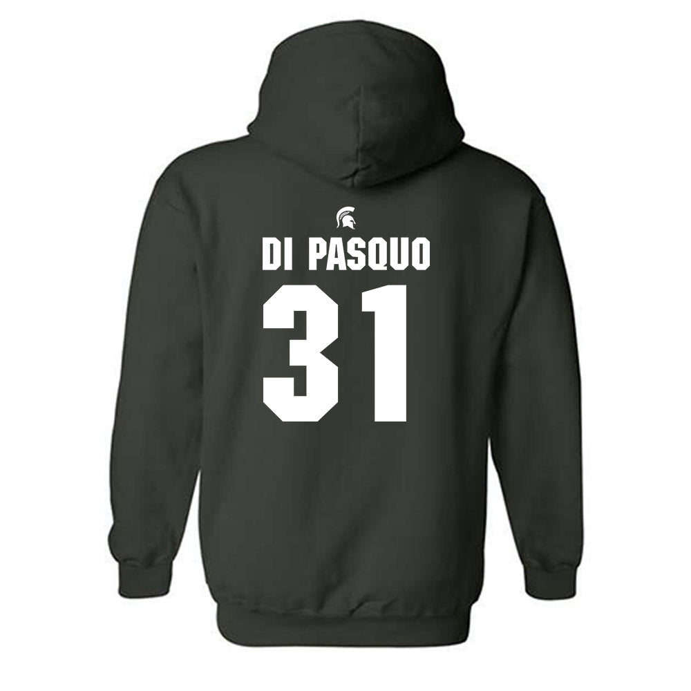 Michigan State - NCAA Men's Ice Hockey : Luca Di Pasquo - Generic Shersey Hooded Sweatshirt-1