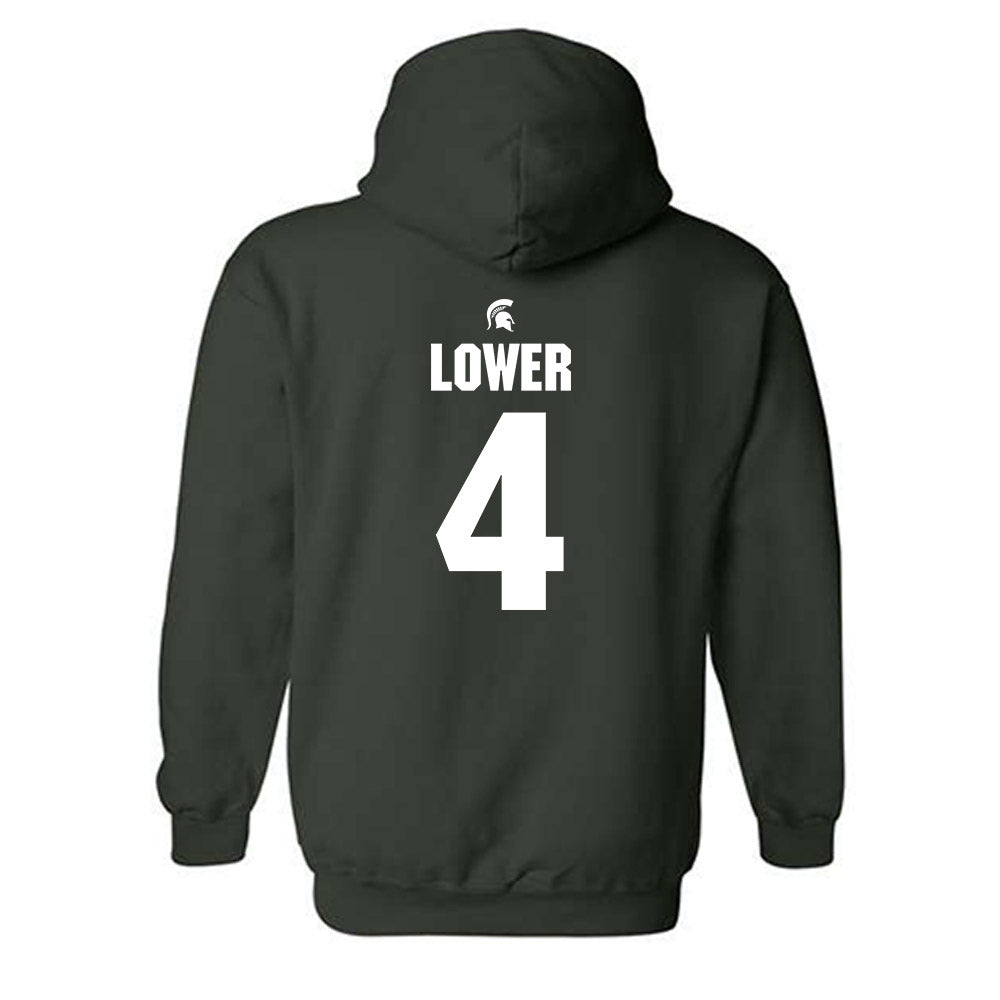 Michigan State - NCAA Softball : Natalie Lower - Generic Shersey Hooded Sweatshirt-1