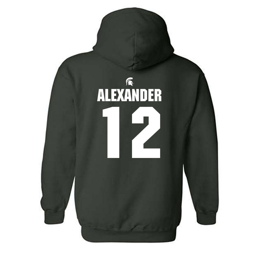 Michigan State - NCAA Women's Basketball : Isa Alexander - Generic Shersey Hooded Sweatshirt-1