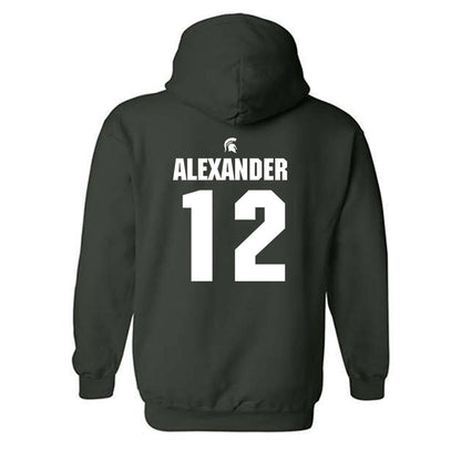 Michigan State - NCAA Women's Basketball : Isa Alexander - Generic Shersey Hooded Sweatshirt-1