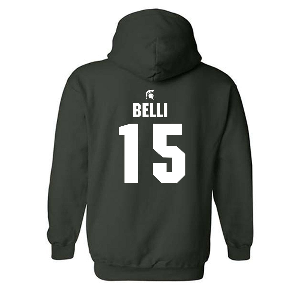 Michigan State - NCAA Women's Soccer : Julia Belli - Generic Shersey Hooded Sweatshirt