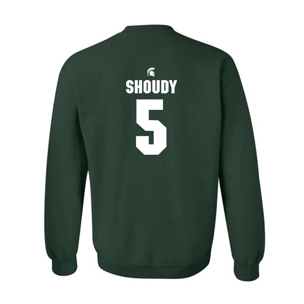 Michigan State - NCAA Men's Ice Hockey : Travis Shoudy - Generic Shersey Crewneck Sweatshirt-1