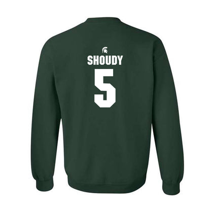 Michigan State - NCAA Men's Ice Hockey : Travis Shoudy - Generic Shersey Crewneck Sweatshirt-1